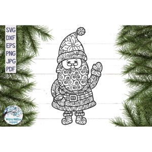 Santa Zentangle 2 Cut File