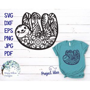 Sloth Zentangle Cut File