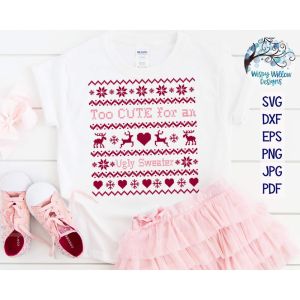 Too Cute Sweater Pattern Cut File