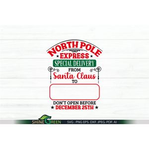 Santa Sack SVG for Christmas Cut File