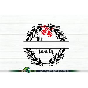 Christmas Monogram Ornament SVG Cut File