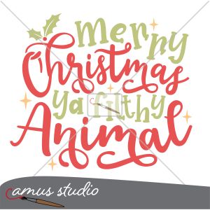 Merry Christmas Filthy Animal Cut File