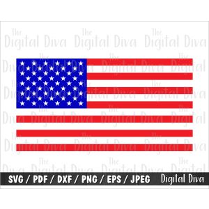 American Flag Cut File