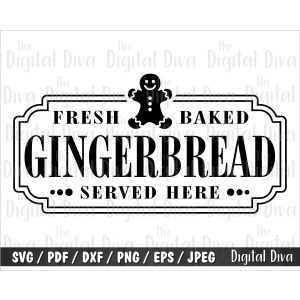 Fresh Baked Gingerbread Cut File