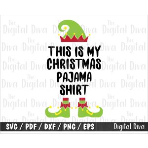 Christmas Pajama Shirt Cut File