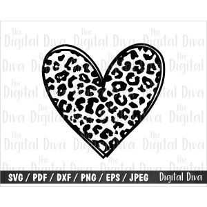 Leopard Heart Cut File