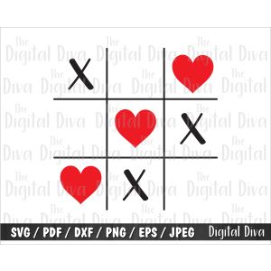 XOXO Tic Tac Toe Cut File