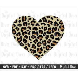 Leopard Heart Cut File