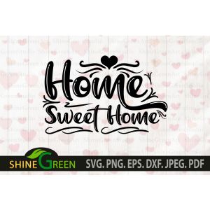 Home Sweet Home for Valentine's Day Sign & Pillow Cut File