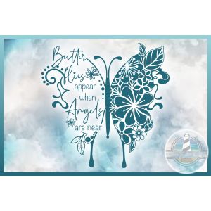 Butterflies Appear Angels Are Near SVG | Butterfly Mandala Cut File