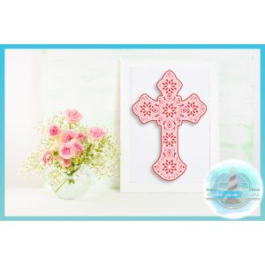 3D Cross Mandala SVG Multilayer Cross Design Cut File