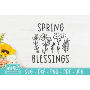 Spring Blessings Cut File