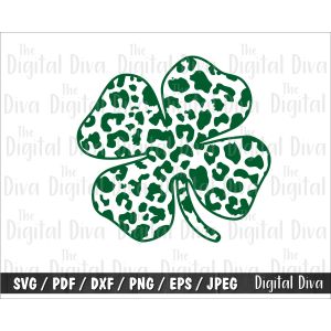 Leopard Shamrock Cut File