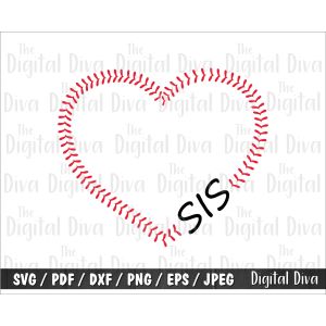 Baseball Stitch Sis Cut File