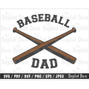 Baseball Dad Cut File