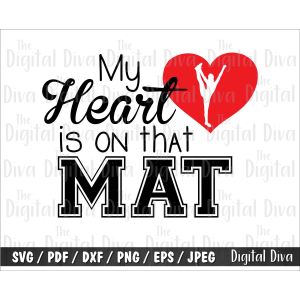 Heart On That Mat Cut File