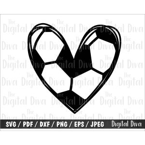 Soccer Heart Cut File