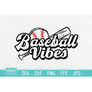 Baseball Vibes Cut File