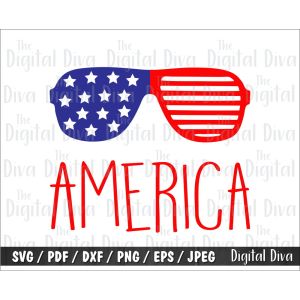 America Glasses Cut File