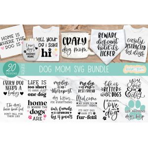 Dog Mom SVG Bundle Cut File