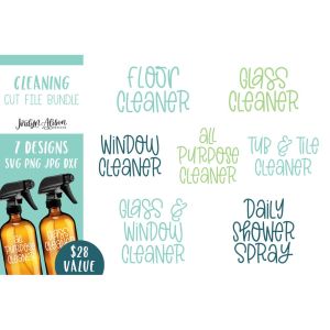 Cleaning Spray SVG Bundle Vol 1 Cut File