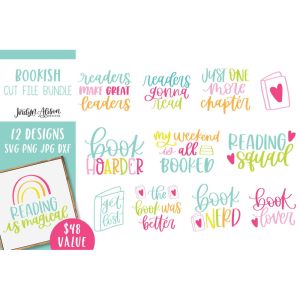 Bookish SVG Bundle Vol 1 Cut File