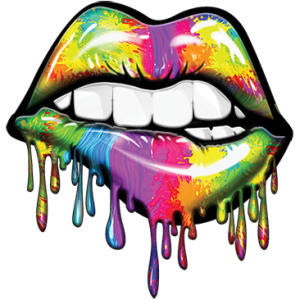 DRIPPING LIPS - NEON PUFF