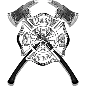 FIRE DEPT SHIELD AXES POCKET