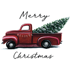 MERRY CHRISTMAS TREE TRUCK