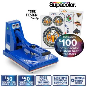 SUPACOLOR CUSTOM TRANSFER AND TRANSPRO HEAT PRESS PACKAGE