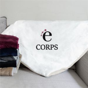 EMBROIDERED SHERPA BLANKET