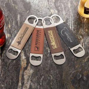 ENGRAVED LEATHERETTE BOTTLE OPENER