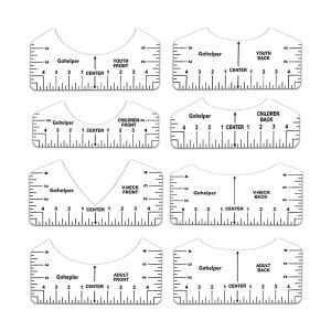 TSHIRT RULER GUIDE - 8 PIECE SET