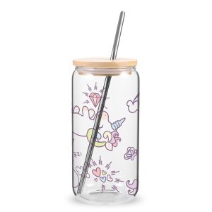 18 OZ GLASS CAN TUMBLER- CLEAR