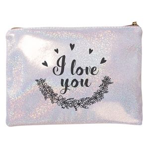 MAKEUP / PENCIL CASE - CHAMPAGNE GLITTER