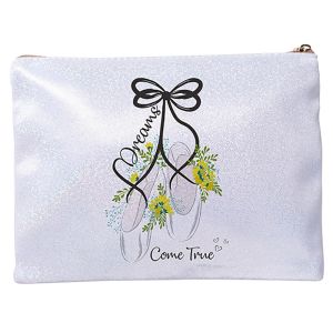 MAKEUP / PENCIL CASE - WHITE GLITTER