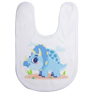 FLEECE BABY BIB - WHITE