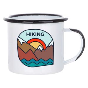 BLACK RIM ENAMEL CAMPER MUG