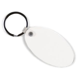 OVAL HARDBOARD KEYCHAIN