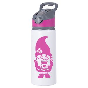 20oz ALUMINUM WATER BOTTLE WITH STRAW -PINK