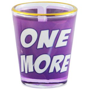 1.5 OZ SHOT GLASS-GOLD RIM