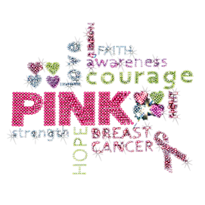 PINK BREAST CANCER RHINESTONE COLLAGE