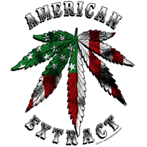AMERICAN EXTRACT, MARIJUANA LEAF FLAG