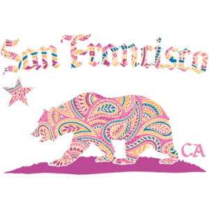 SAN FRANCISCO BEAR PINK PAISLEY