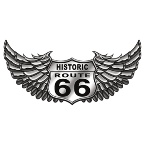 HISTORIC ROUTE66 SHIELD  WINGS