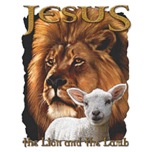 JESUS LION AND LAMB