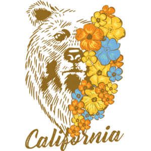 CALIFORNIA BEAR (FLOWERS)