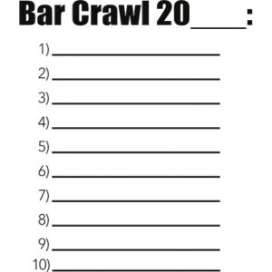 BAR CRAWL 20