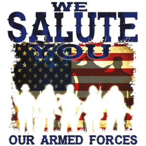 WE SALUTE YOU OUR ARMED FORCES
