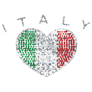 ITALY HEART RHINESTONE